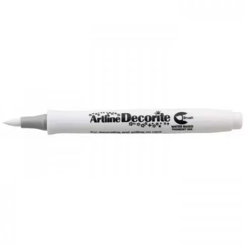 Shortcuts downstairs Silicon Marker ARTLINE Decorite, varf flexibil (tip pensula) - alb ⭐️