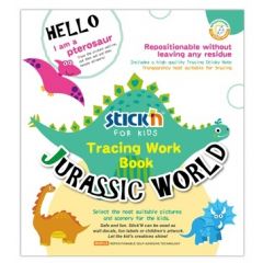 Carte educativa Stick"n Tracing Work Book - Jurassic World